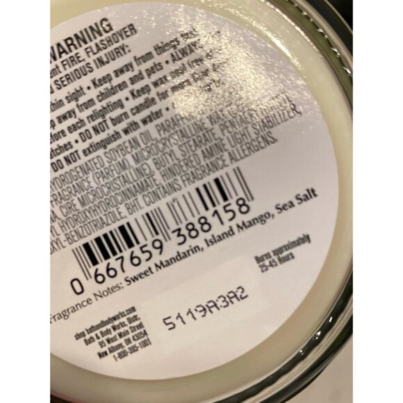 Bath &  Body Works “Island Margarita” 2 New Single Wick Candles - Picture 5 of 6